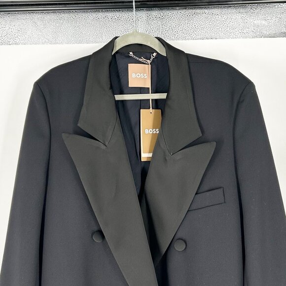 NWT Boss Hugo Boss Caleco Double Breasted Wool Long Coat - Picture 4 of 8